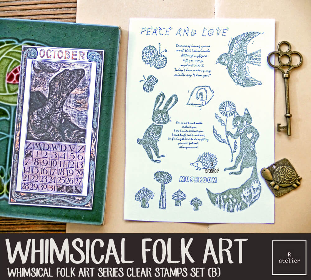 Whimsical Folk Art Set B | Clear Stamps Set