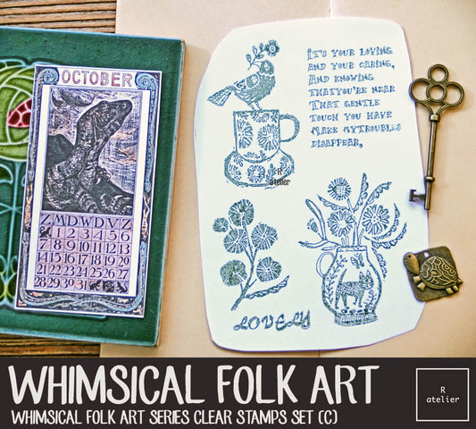 Whimsical Folk Art Set C | Clear Stamps Set