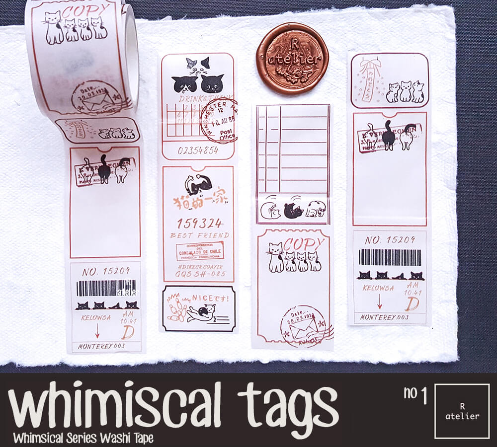 Whimsical Tags Washi