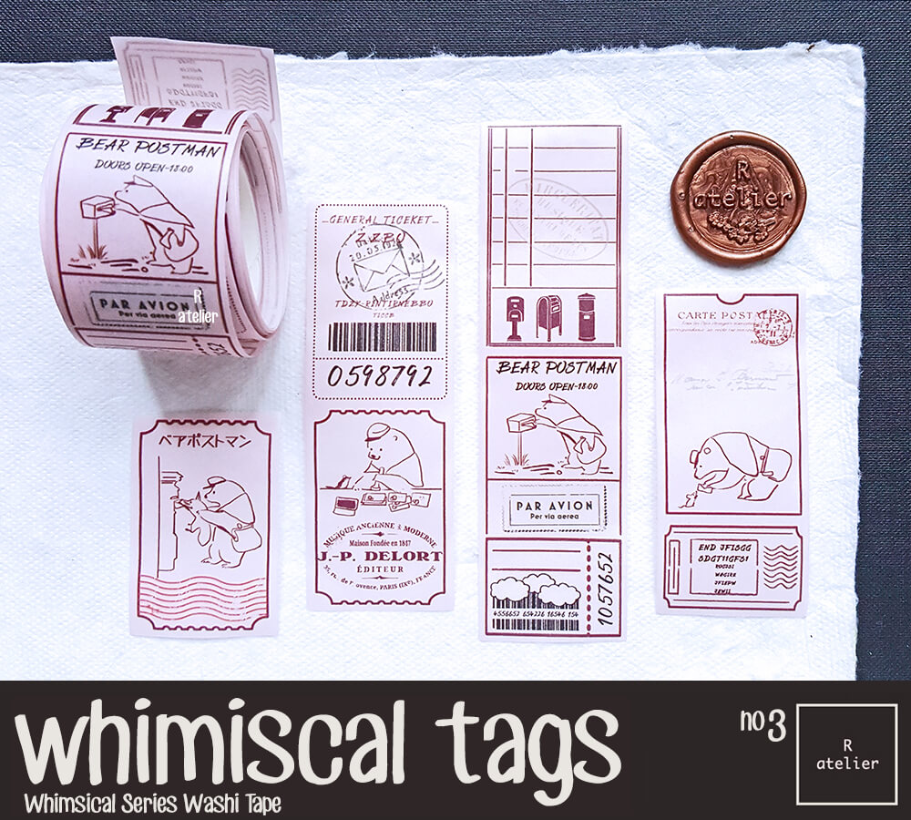 Whimsical Tags Washi