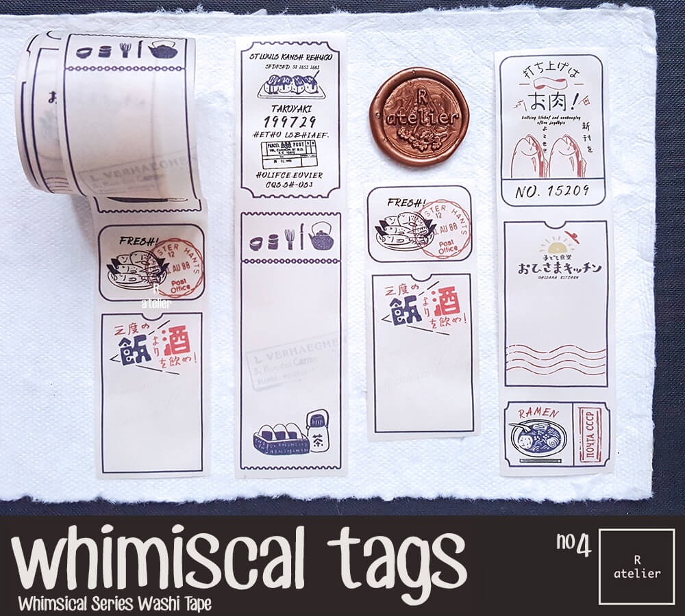 Whimsical Tags Washi