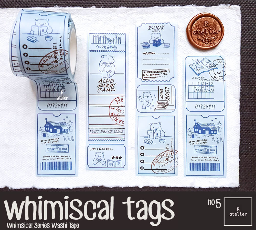 Whimsical Tags Washi