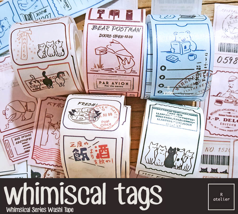 Whimsical Tags Washi