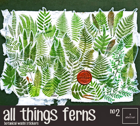 All Things Ferns (2)  Scrapbooking Washi Stickers