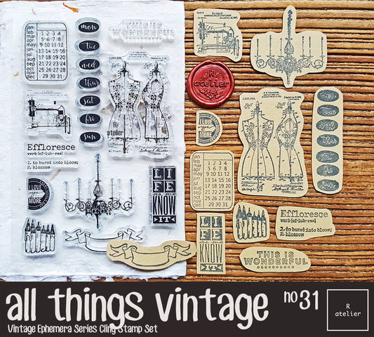 All Things Vintage (31) | Cling Stamps Set