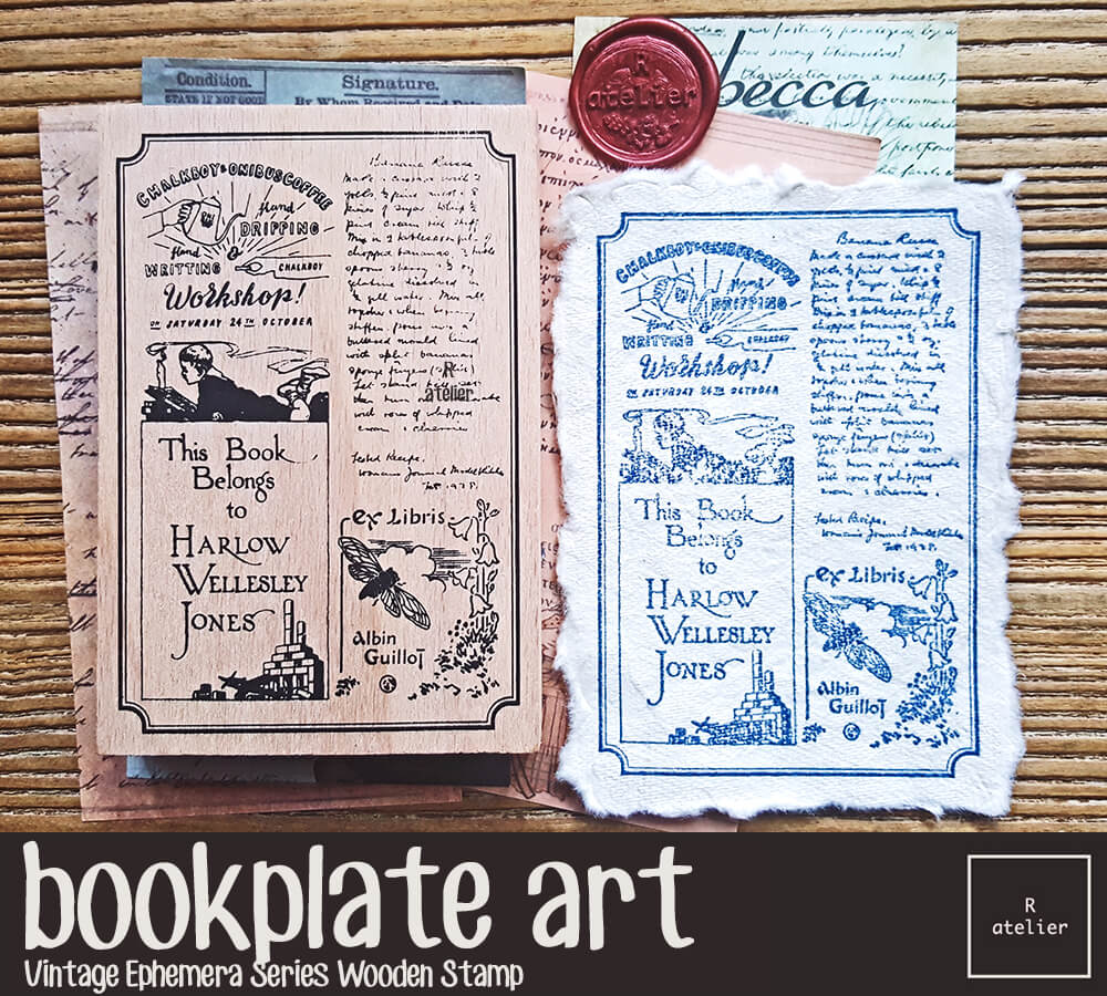 bookplate art | Wooden Stamp