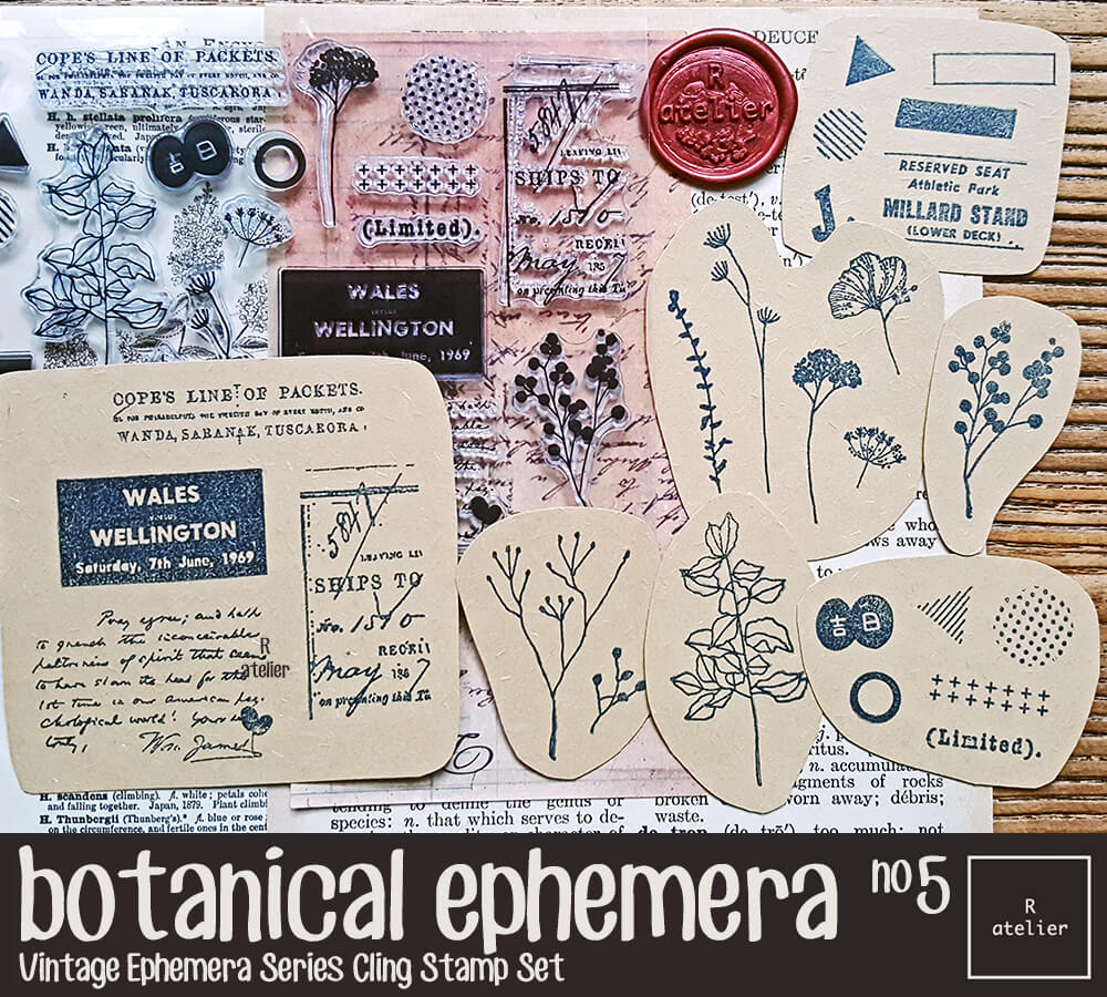 Botanical Ephemera (5) | Cling Stamps Set