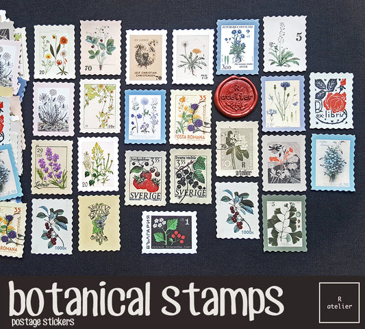 botanical postage Stickers