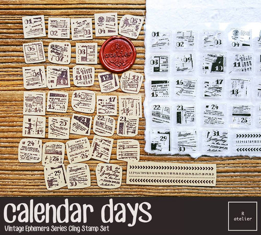 Calendar Days | Cling Stamps Set