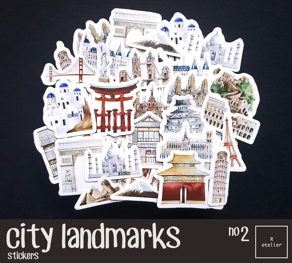 City Landmarks (2) | Die Cut Stickers