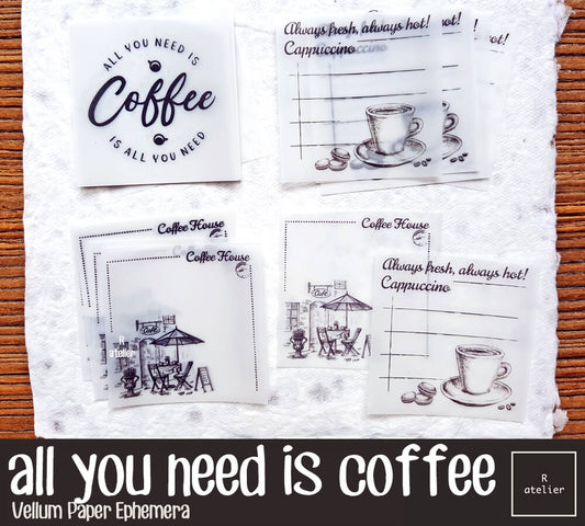 All You Need Is Coffee | Vellum Note Paper