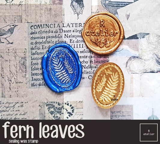 fern leaves wax seal stamp