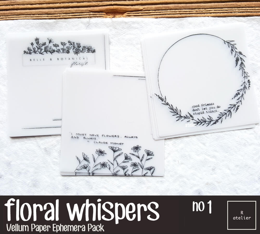 Floral Whispers (1) | Vellum Note Paper