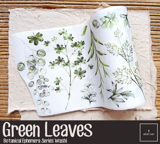 Green Leaves Washi