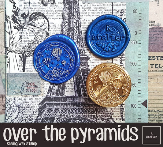 over the pyramids wax seal stamp