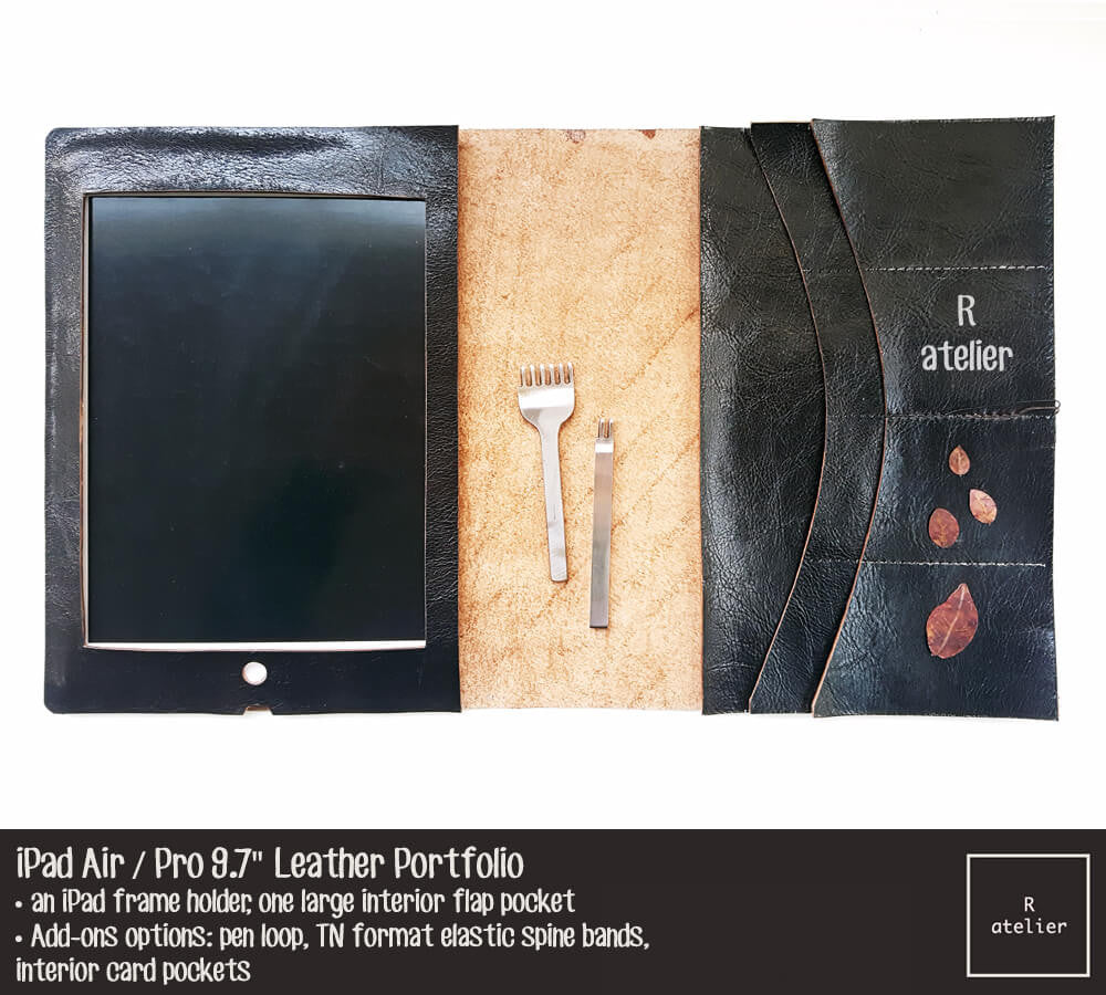 iPad Air / Pro B5 Size Leather Portfolio Cover
