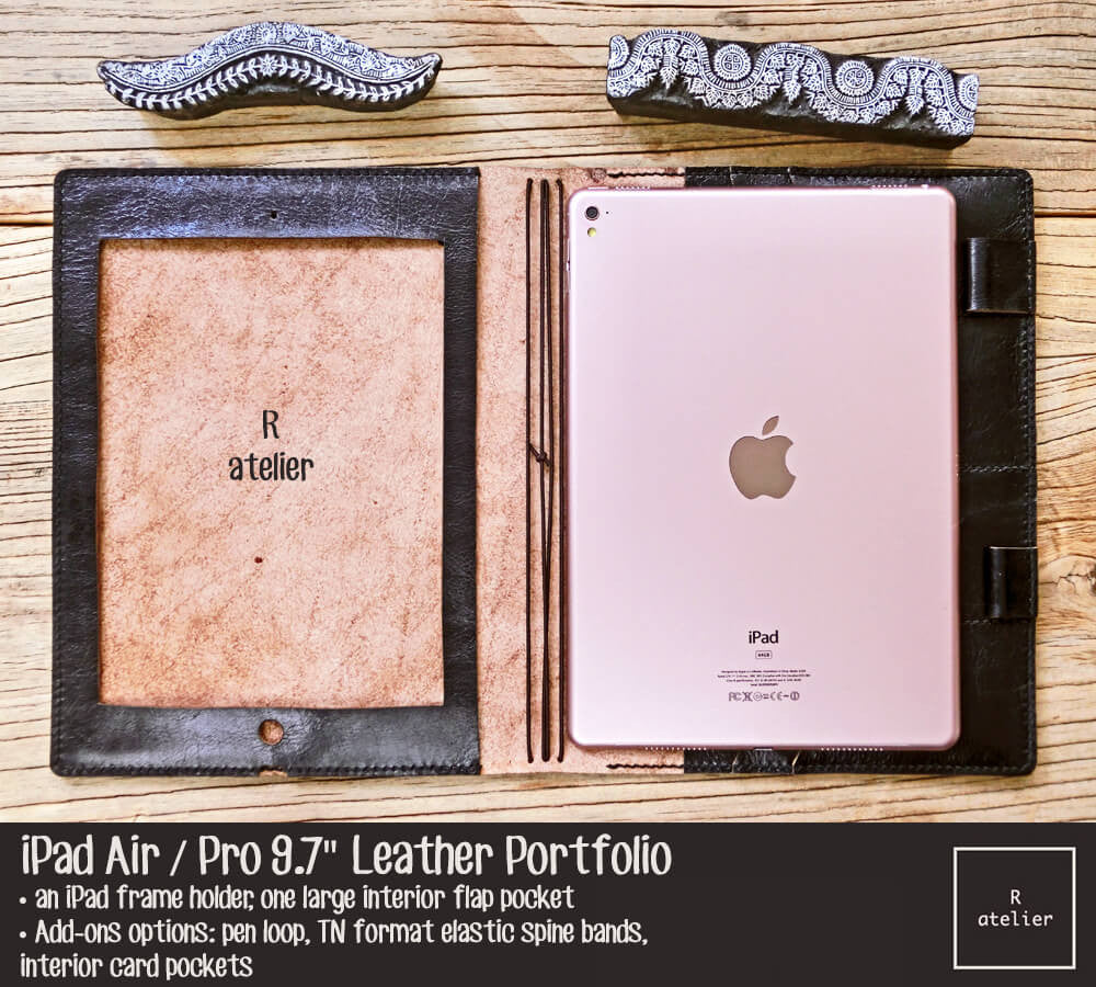 iPad Air / Pro B5 Size Leather Portfolio Cover