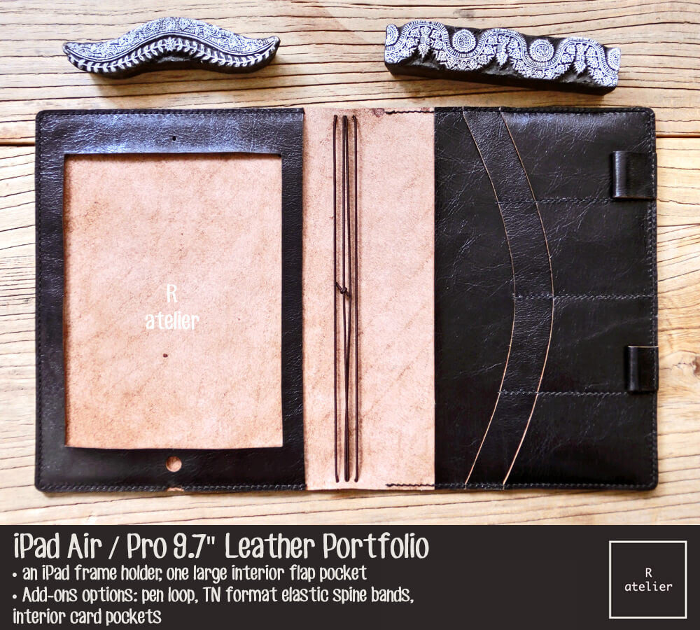 iPad Air / Pro B5 Size Leather Portfolio Cover