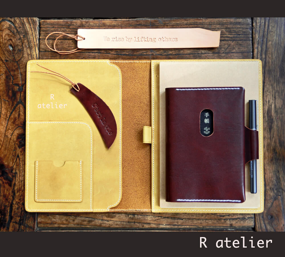 A5 / iPad Mini Leather Notepad Portfolio Case | Matte Yellow