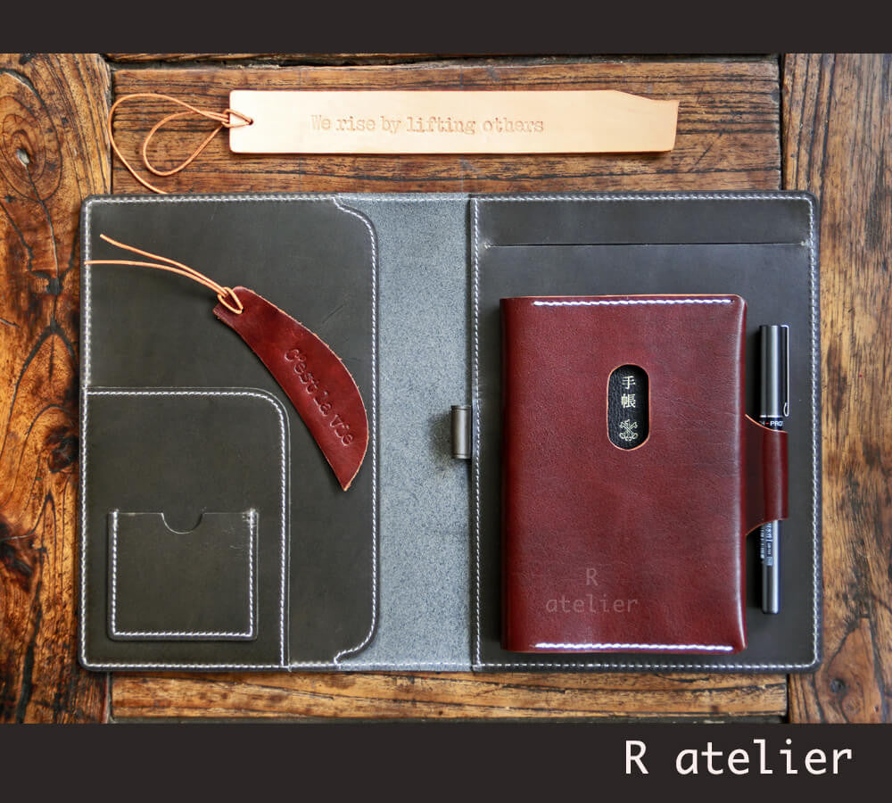 iPad Mini Leather Portfolio Case | A5 Notepad Portfolio | Olive