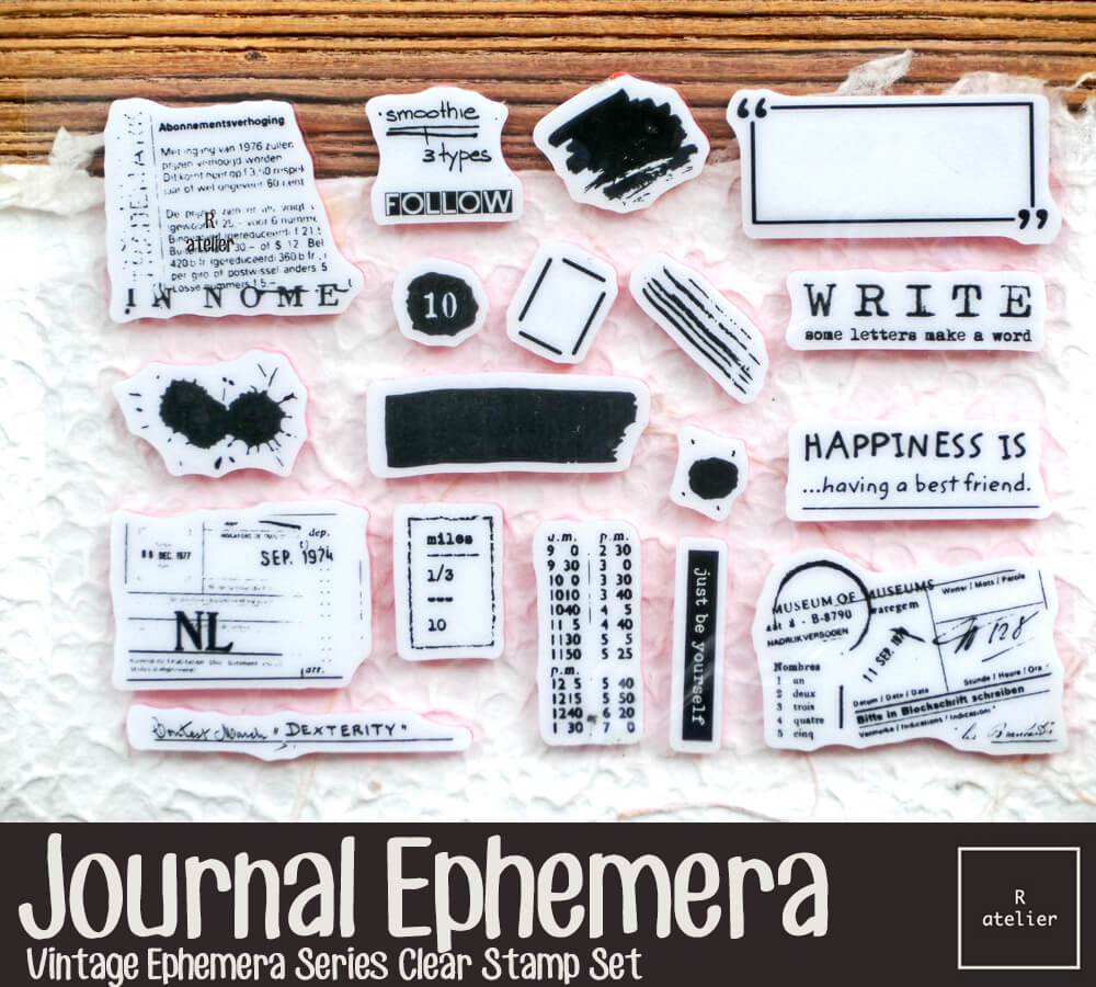 Journal Ephemera | Cling Stamps Set