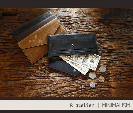 Handmade Leather Envelope Clutch Wallet