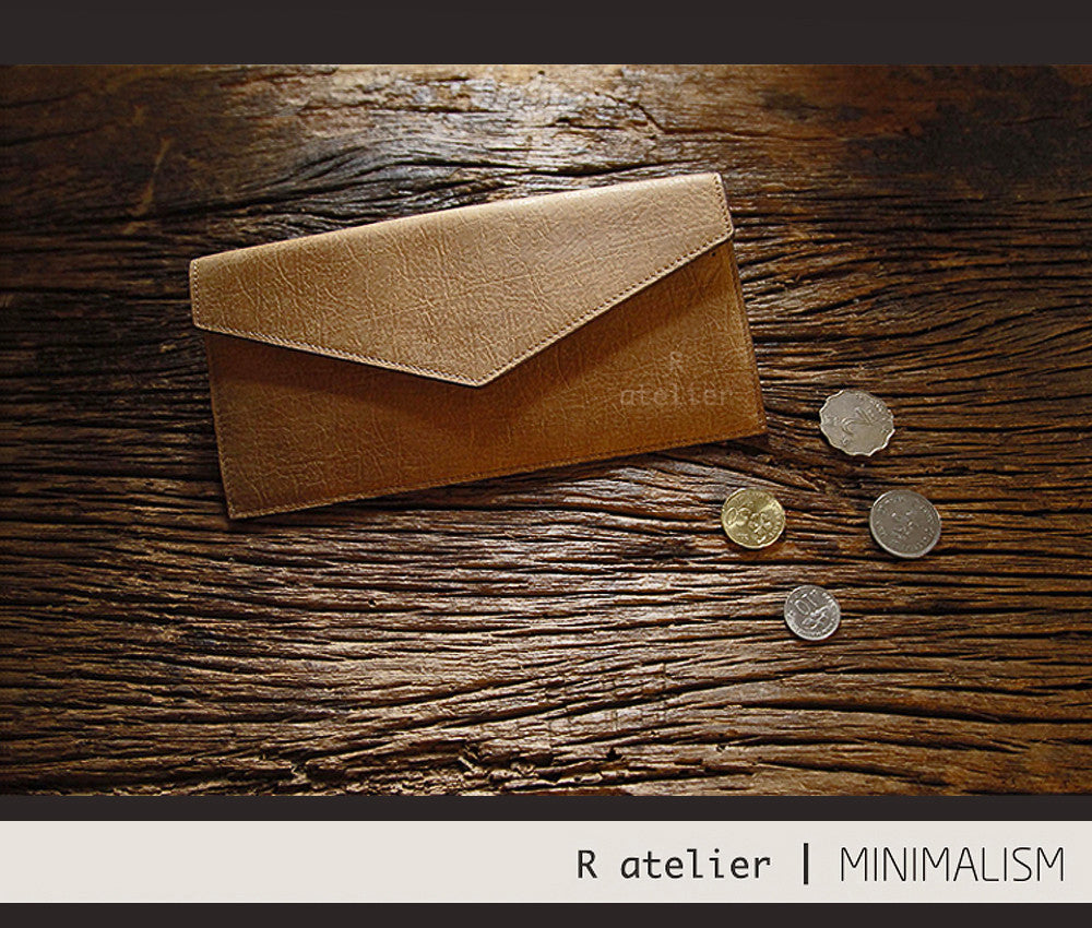 Handmade Leather Envelope Clutch Wallet