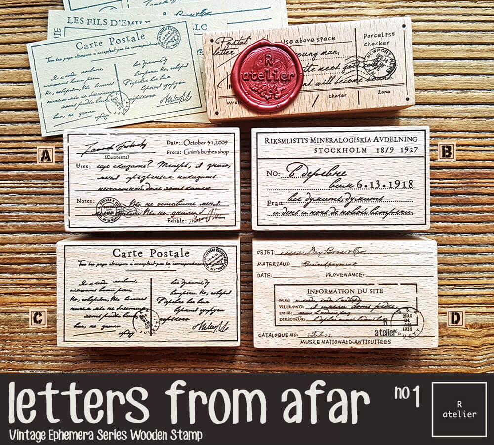 letters from afar (1) Wooden Stamps