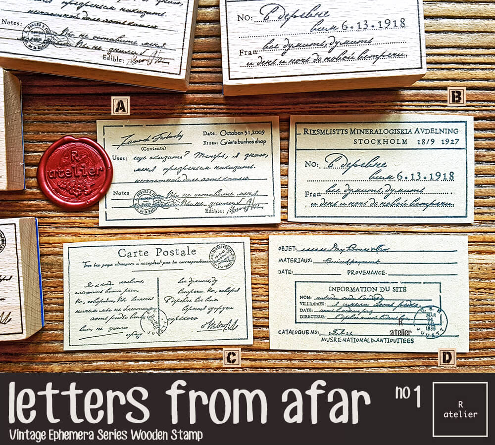 letters from afar (1) Wooden Stamps