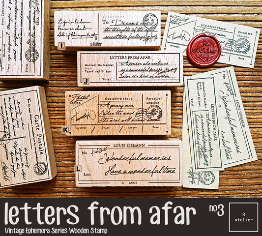 letters from afar (3) Wooden Stamps