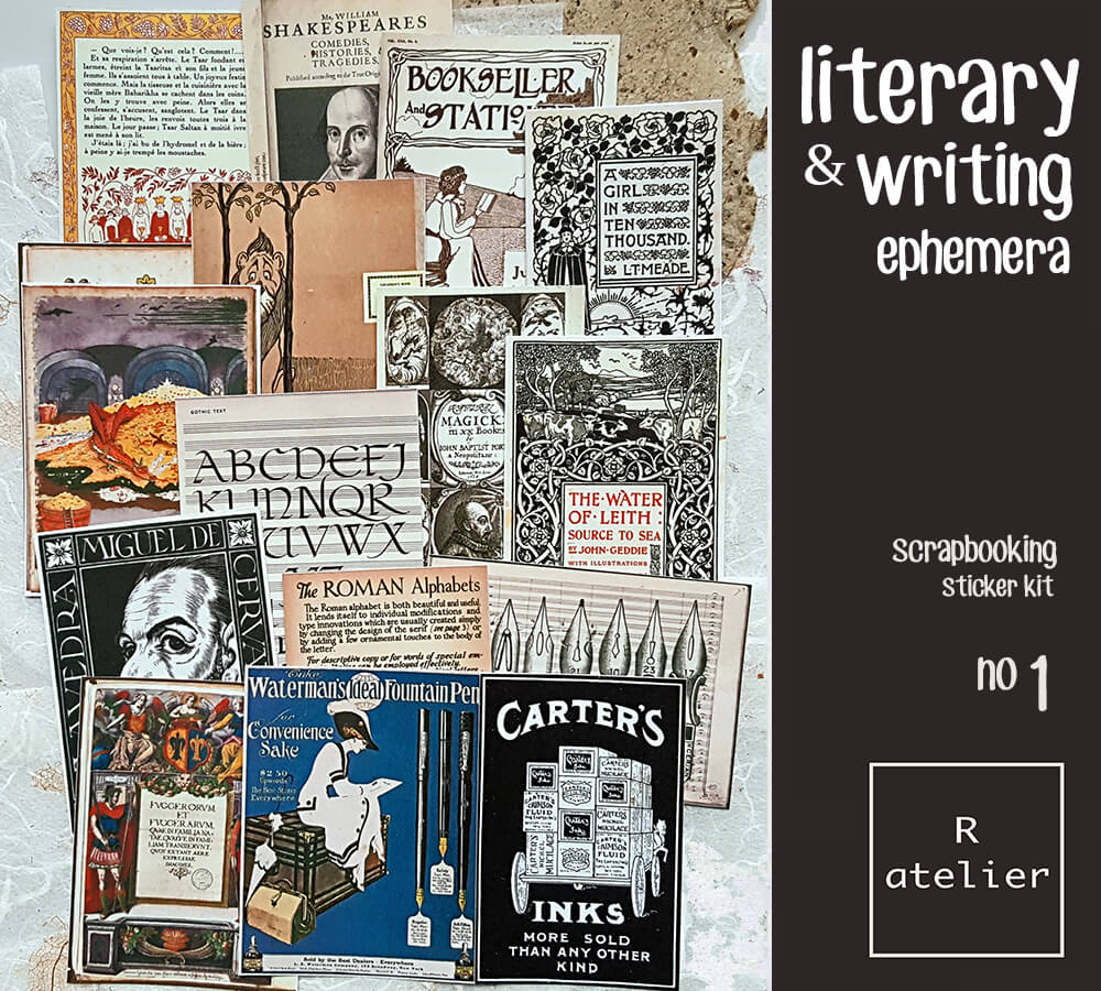 Literary & Writing Ephemera Series Scrapbooking Stickers