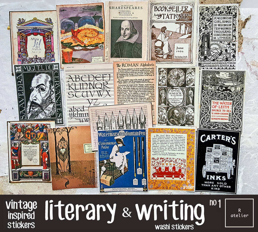 Literary & Writing Ephemera Series Scrapbooking Stickers