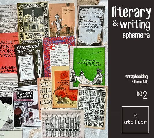 Literary & Writing Ephemera Series Scrapbooking Stickers