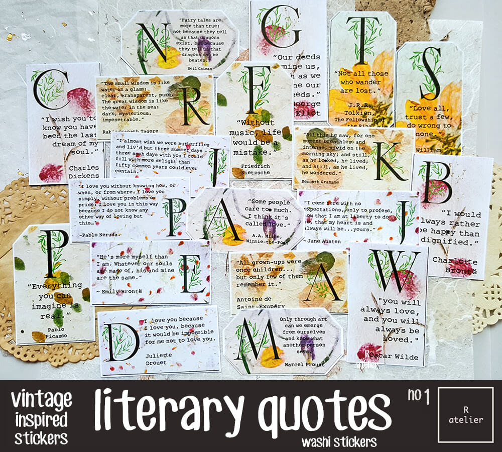 Literary & Writing Ephemera Series Scrapbooking Stickers