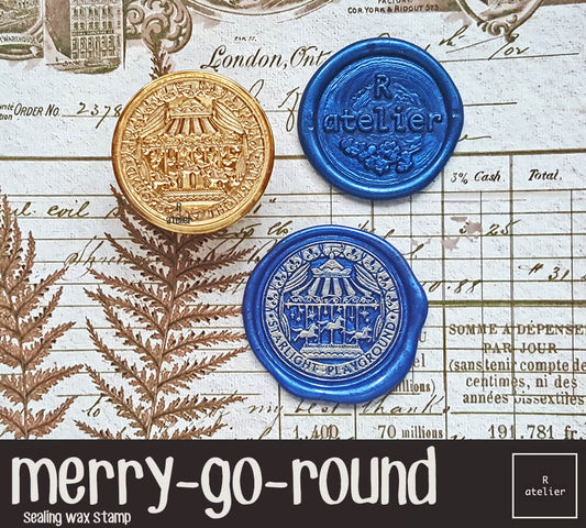 merry-go-round wax stamp