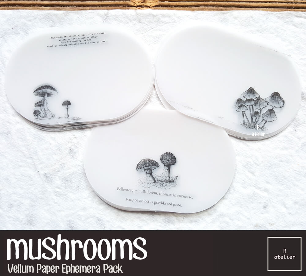 Mushrooms | Vellum Note Paper