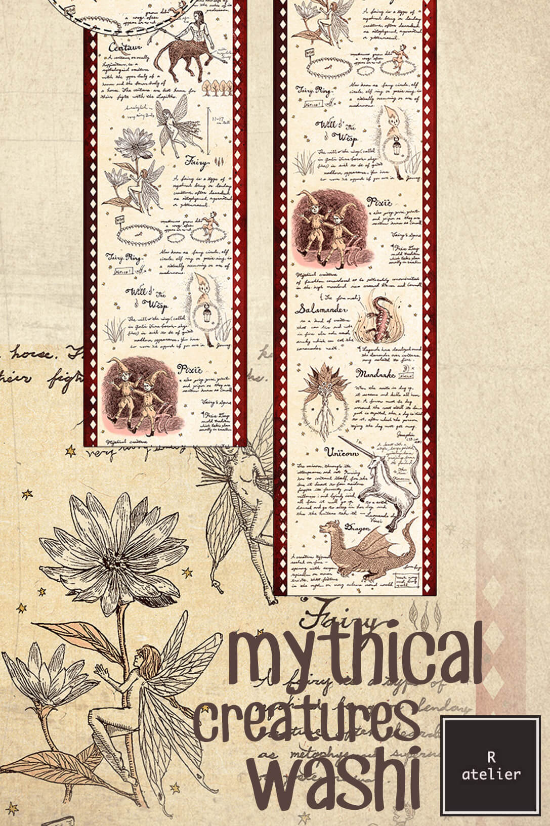 Mythical Creatures Washi