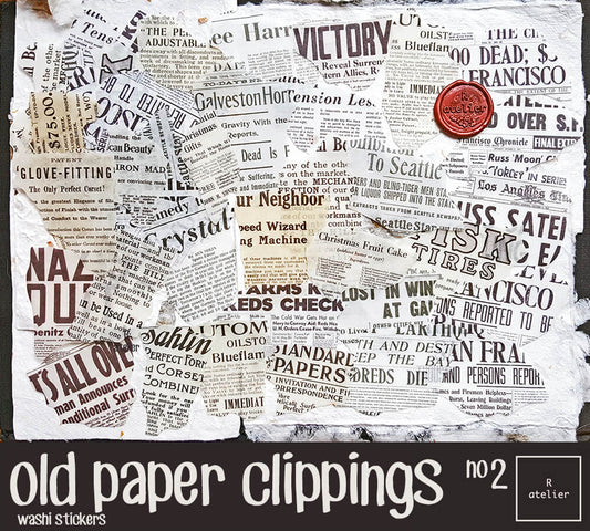 old paper clippings (2) | Washi Stickers
