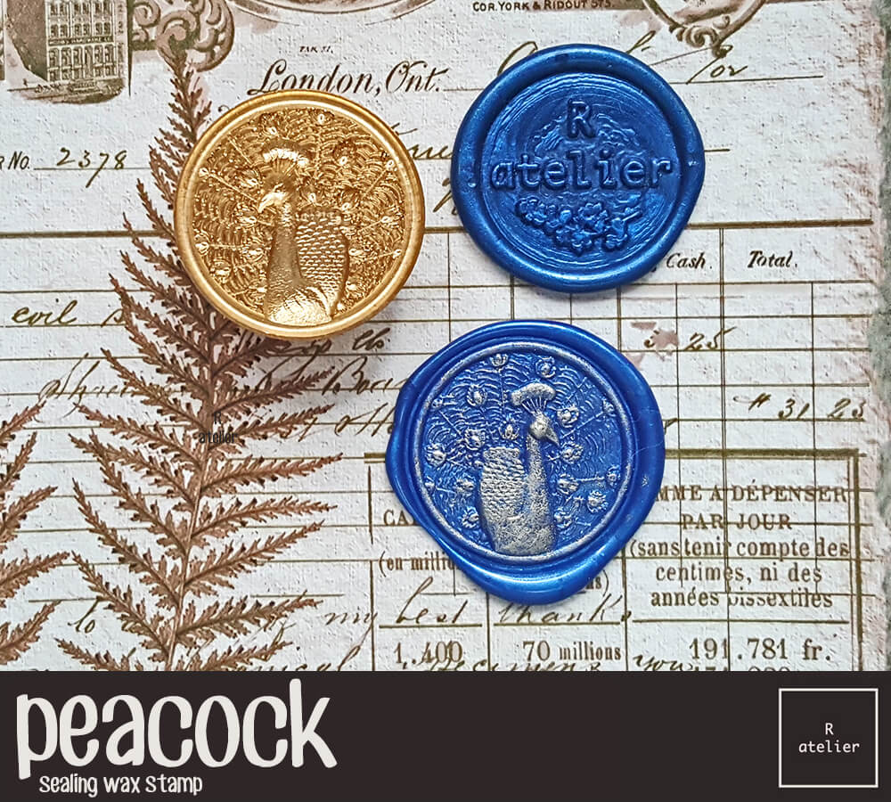 Peacock Sealing Wax Stamp