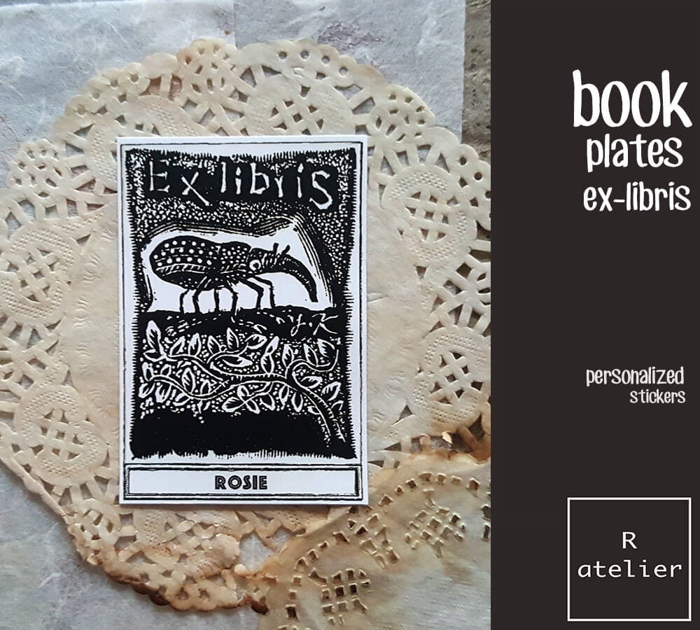 Personalized / Custom Bookplate Ex-Libris Stickers