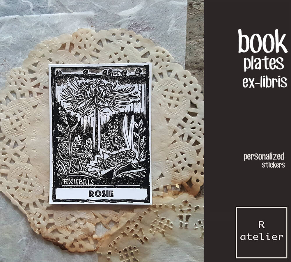 Personalized / Custom Bookplate Ex-Libris Stickers