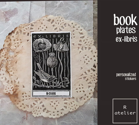 Personalized Bookplate Ex-Libris Stickers