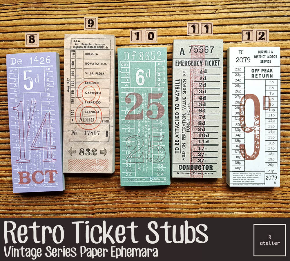 Retro Ticket Stubs Paper Ephemera (2)