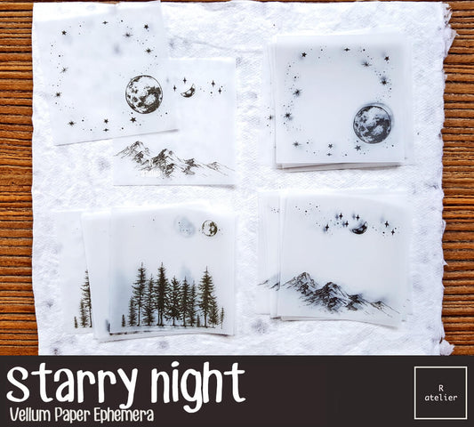 Starry Night | Vellum Note Paper