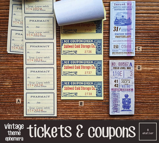 Coupons & Tickets Paper Ephemera