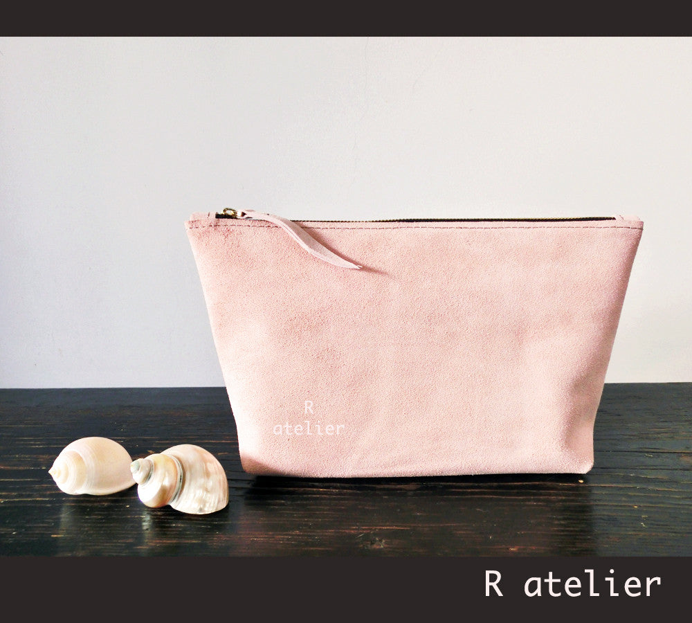 Handmade Leather Cosmetic Makeup Bag | Clutch Bag