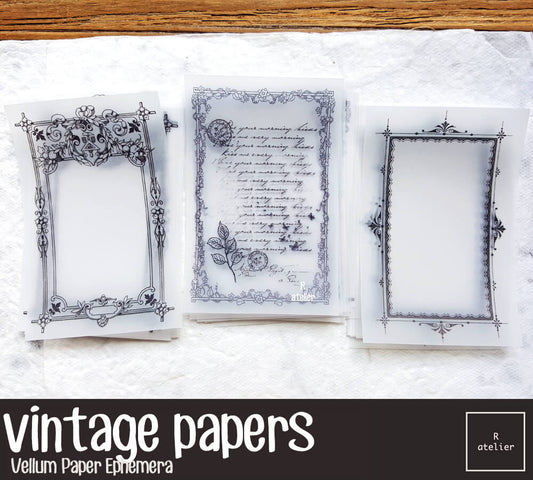 Vintage Papers | Vellum Note Paper Ephemera