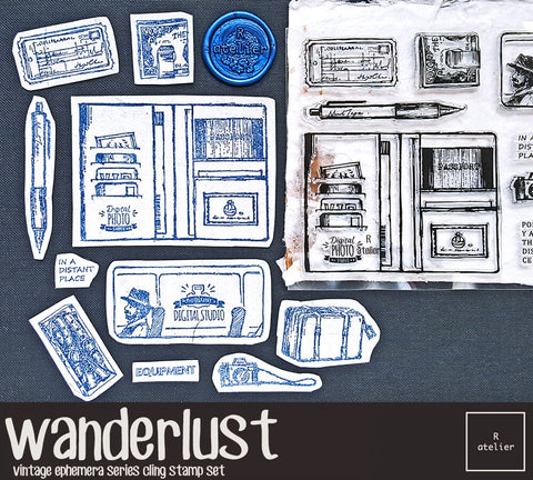 wanderlust  Cling Stamps Set