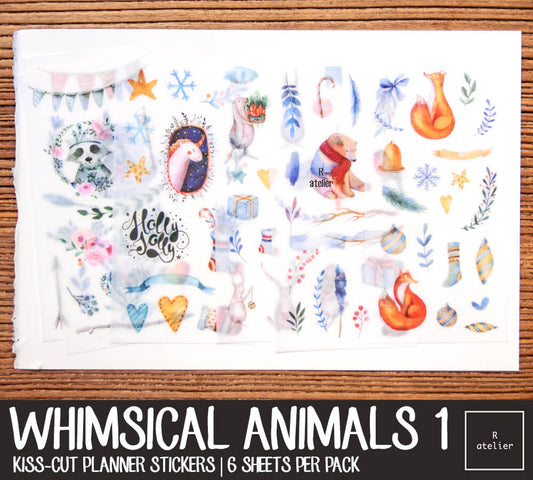 Whimsical Animals Series 1 Sticker Set