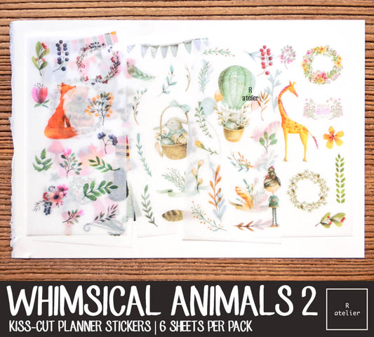 Whimsical Animals Series 2 Sticker Set